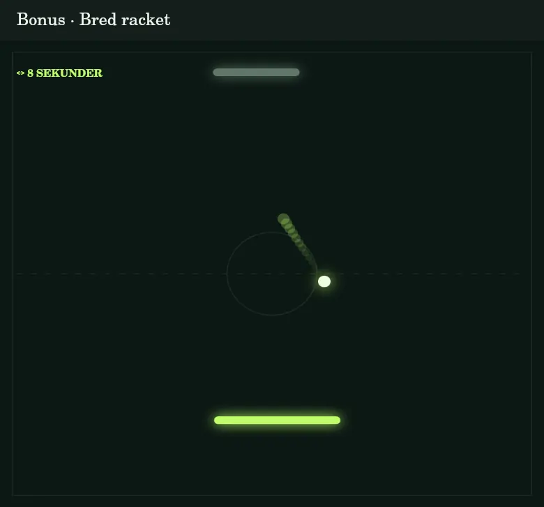 Bred racket ger din sida en tillfällig fördel.
